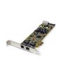 StarTech.com Dual Port PCI Express Gigabit Ethernet PCIe Network Card Adapter - PoE/PSE