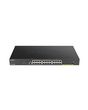 D-Link DGS-1250-28XMP 28 Port Gigabit Smart Managed Switch with 10G Uplinks & Power over Ethernet (PoE) Black
