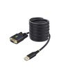 StarTech.com 10ft (3m) USB to Null Modem Serial Adapter Cable, Interchangeable DB9 Screws/Nuts, COM Retention, USB-A to RS232, FTDI, Level-4 ESD Protection, Windows/macOS/ChromeOS/Linux - Rugged TPE Construction