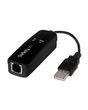 StarTech.com USB 2.0 Fax Modem - 56K External Hardware Dial Up V.92 Modem/ Dongle/Adapter - Computer/Laptop Fax Modem - USB to Telephone Jack - USB Data Modem - Network Fax/CMR/POS