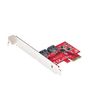 StarTech.com SATA PCIe Card - 2 Port PCIe SATA Expansion Card - 6Gbps - Full/Low Profile - PCI Express to SATA Adapter/Controller - ASM1061 Non-Raid - PCIe to SATA Converter