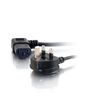 C2G 1m 18 AWG UK 90° Power Cord (IEC320C13R to BS 1363)