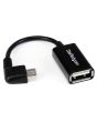 StarTech.com 5in Right Angle Micro USB to USB OTG Host Adapter M/F