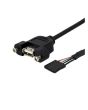 StarTech.com 3 ft Panel Mount USB Cable - USB A to Motherboard Header Cable F/F
