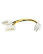 StarTech.com 6in LP4 to 6 Pin PCI Express Video Card Power Cable Adapter