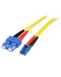 StarTech.com 4m Fiber Optic Cable - Single-Mode Duplex 9/125 LSZH Fiber Jumper Cord - LC/SC