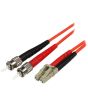 StarTech.com 1m Fiber Optic Cable - Multimode Duplex 50/125 - LSZH Fiber Jumper Cord - LC/ST