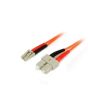 StarTech.com 1m Fiber Optic Cable - Multimode Duplex 50/125 - LSZH Fiber Jumper Cord - LC/SC