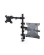 StarTech.com Monitor Arm with VESA Laptop Tray, For a Laptop (4.5kg/9.9lb) and a Single Display up to 32" (8kg/17.6lb), Black, Vented Tray, Adjustable Laptop Arm Mount, C-clamp/Grommet Mount