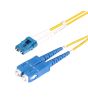 StarTech.com 3m (9.8ft) LC to SC (UPC) OS2 Single Mode Duplex Fiber Optic Cable, 9/125µm, 100G, Bend Insensitive, Low Insertion Loss - LSZH Fiber Jumper Cord