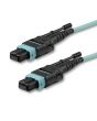 StarTech.com 3m (10ft) MTP(F)/PC OM3 Multimode Fiber Optic Cable, 12F Type-A, OFNP Plenum, 50/125µm LOMMF, 40G Networks, Low Insertion Loss, MPO Fiber Jumper Cord