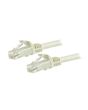 StarTech.com 15m CAT6 Ethernet Cable - White CAT 6 Gigabit Ethernet Wire -650MHz 100W PoE RJ45 UTP Network/Patch Cord Snagless w/Strain Relief Fluke Tested/Wiring is UL Certified/TIA