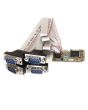 StarTech.com 4 Port RS232 Mini PCI Express Serial Card w/ 16650 UART