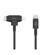 HYPER HyperJuice USB cable USB 2.0 1.5 m USB C USB C/Lightning Black