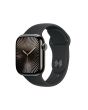 Apple Watch Series 10 GPS + Cellular 42mm Slate Titanium Case with Black Sport Band - S/M