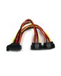 StarTech.com 6in Latching SATA Power Y Splitter Cable Adapter - M/F