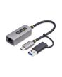 StarTech.com 2.5GbE USB-C to Ethernet Adapter with USB-A Converter, NBASE-T NIC, USB 3.0 Type-C 2.5/1G Multi Speed Network, Thunderbolt Compatible, Windows & Mac