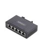 StarTech.com 5-Port Unmanaged Industrial Network Switch, 100/1000 Ethernet, DIN Rail/Wall-Mountable, Rugged IP30 Gigabit Switch, -40F-167F, 9~60V DC, TAA Compliant
