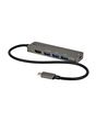 StarTech.com USB C Multiport Adapter - USB-C to HDMI 2.0b 4K 60Hz (HDR10), 100W Power Delivery Pass-Through, 4-Port USB 3.0 Hub - USB Type-C Mini Dock - 12" (30cm) Long Attached Cable