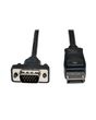 Tripp Lite P581-006-VGA-V2 DisplayPort 1.2 to VGA Active Adapter Cable (DP with Latches to HD15 M/M), 6 ft. (1.8 m)