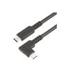 StarTech.com 1.6ft (50cm) Rugged Right Angle USB-C Cable, USB 3.2 Gen 2 (10 Gbps), Full-Featured USB C to C Data transfer Cable, 4K 60Hz DP Alt Mode, 100W Power Delivery - 90 Degree USB Type-C Cable