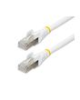 StarTech.com 1.5m CAT6a Ethernet Cable - White - Low Smoke Zero Halogen (LSZH) - 10GbE 500MHz 100W PoE++ Snagless RJ-45 w/Strain Reliefs S/FTP Network Patch Cord