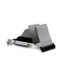 StarTech.com Low Profile 16in Parallel Port Header Cable Adapter with Bracket – DB25 (F) to IDC26