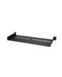 StarTech.com 1U Server Rack Shelf - Universal Vented Rack Mount Cantilever Tray for 19" Network Equipment Rack & Cabinet - Heavy Duty Steel – Weight Capacity 44lb/20kg - 7" Deep Shelf, Black