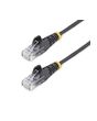 StarTech.com 2 m CAT6 Cable - Slim - Snagless RJ45 Connectors - Black