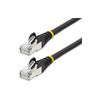StarTech.com 7.5m CAT6a Ethernet Cable - Black - Low Smoke Zero Halogen (LSZH) - 10GbE 500MHz 100W PoE++ Snagless RJ-45 w/Strain Reliefs S/FTP Network Patch Cord