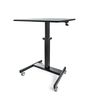 StarTech.com Mobile Standing Desk - Portable Sit Stand Ergonomic Height Adjustable Cart on Wheels - Rolling Computer/Laptop Workstation Table with Locking One-Touch Lift for Teacher/Student