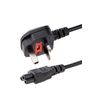 StarTech.com 6ft (2m) UK Laptop Power Cable, BS 1363 to C5 (Clover Leaf), 2.5A 250V, 18AWG, UK Laptop Replacement Cord, Printer Power Cable, Laptop Charger Cord, Laptop Power Brick Cord