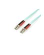 StarTech.com 2m (6ft) LC/UPC to LC/UPC OM3 Multimode Fiber Optic Cable, Full Duplex 50/125µm Zipcord Fiber Cable, 100G, Low Insertion Loss, LSZH Fiber Jumper Cord