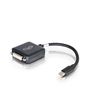C2G 20cm Mini DisplayPort to DVI Adapter - Thunderbolt to Single Link DVI-D Converter M/F - Black